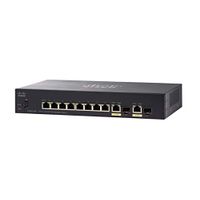 Cisco Remanufactured SF352-08P Managed Switch with 8 10/100 Ports plus 62W PoE, 2 Gigabit Ethernet (GbE) Combo SFP, Cisco Small Business Product Enhanced Limited Hardware Warranty (SF352-08P-K9-NA-RF)