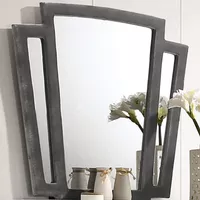 Transitional Mirror in Gray
