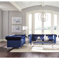Bleker Blue Tuxedo Arm 2-piece Living Room Set - 2 Piece - Blue