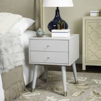 Safavieh Lyla Mid Centry Retro 2-Drawer Nightstand, Multiple Colors