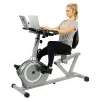 Sunny Health & Fitness Recumbent Desk Exercise Bike with Adjustable Magnetic Resistance, Belt Drive - SF-RBD4703
