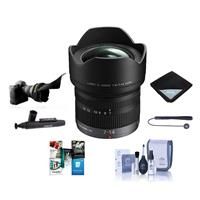 Panasonic Lumix G Vario 7-14mm f/4 Zoom Lens for Micro Four Thirds Lens Mount - Bundle With Lens Wrap, Flex Lens Shade, Cleaning Kit, Capleash II,  Lens Cleaner, Software Package