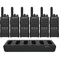 Cobra PX650 BCH6 - Professional/Business Walkie Talkies - Rechargeable, 300,000 sq. ft/25 Floor Range Two-Way Radio Set (6-Pack)