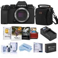 Fujifilm X-S10 Mirrorless Camera, Black - Bundle with Free Accessories & Mac Software Suite