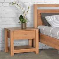 Grain Wood Furniture Loft Solid Wood 1-drawer Nightstand - Brushed White