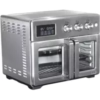 Bella Pro Series - 12-in-1 6-Slice Toaster Oven + 33-qt. Air Fryer with French Doors - Stainless Steel