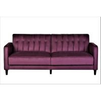 Grattan Luxury Tufted Sofa Bed - violet/eggplant