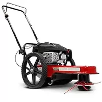 Earthquake Walk Behind String Mower with 160cc Viper 4-Cycle Engine, 22” Cutting Diameter, 14” Never-Go-Flat Wheels, Easy Assembly, Adjustable Handlebar, Model 45901