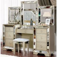 Furniture of America Maxine Modern 3-piece Silver Vanity Set - N/A - Silver