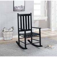 Coaster Furniture Annie Slat Back Wooden Rocking Chair - Black