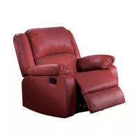 ACME Zuriel Motion Rocker Recliner, Red Synthetic Leather