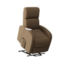 Strick & Bolton Modern Power Recline and Lift Chair with Heat and Massage - Chestnut Brown