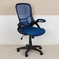 High Back Mesh Ergonomic Swivel Office Chair - Blue