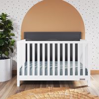 Orbit 4-in-1 Flat Top Convertible Crib - Ebony/Matte White
