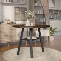 Winnie Farmhouse 47-inch Wood Drop Leaf Round Counter Height Table by Furniture of America - Antique Grey & Oak