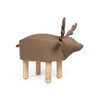 Elberta Contemporary Kids Deer Ottoman by Christopher Knight Home - Brown+Natural