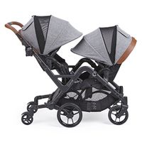 Contours Curve Tandem Double Stroller for Infant and Toddler - 360° Turning and Easy Handling Over Curbs, Multiple Seating Options, UPF50+ Canopies (Graphite Gray)