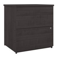 Logan 28W 2 Drawer Lateral File Cabinet by Bestar - Charcoal Maple