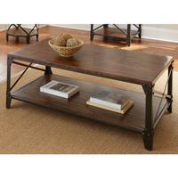 Windham Solid Birch and Iron Rustic Coffee Table by Greyson Living