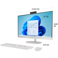 HP - 27" Full HD Touch-Screen All-in-One with Adjustable Height - Intel Core i5 - 8GB Memory - 512GB SSD - Shell White