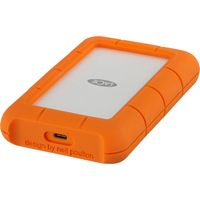 LaCie - Rugged 5TB External USB-C, USB 3.1 Gen 1 Portable Hard Drive - Orange/Silver