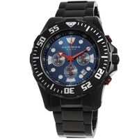 Akribos XXIV Men's Quartz Chronograph Stainless Steel Black Bracelet Watch - Black