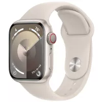 Apple Watch Series 9 Gps & Cellular 41mm Starlight Aluminum Case With S/m Starlight Sport Band