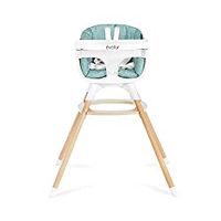 Evolur Ann Beechwood 4-in-1 Highchair | 360 Seat Rotation | Booster seat | Floor Chair | Bar Stool Chair | 5 Point Safety Harness | Blue