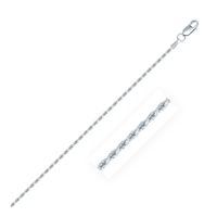 Sterling Silver 1.8mm Diamond Cut Rope Style Chain (18 Inch)
