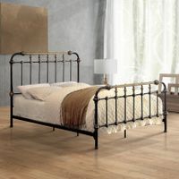 Furniture of America Gally Two-tone Powder Coated Metal Bed - Twin