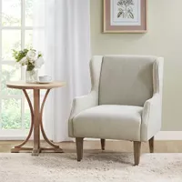 Taupe Malcom Wing Back Accent Chair