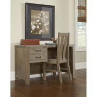 Highlands Desk with Chair, Driftwood - 40.25H x 48.75W x 23.75L - Driftwood