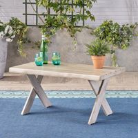 Eaglewood Outdoor Acacia Wood Coffee Table by Christopher Knight Home - Grey