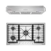 2 Piece Kitchen Appliances Packages Including 36" Gas Cooktop and 36" Under Cabinet Range Hood - 36"