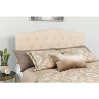 Cambridge Arched Button Tufted Upholstered Headboard - Beige - King