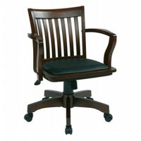 OSP Designs - Wood Bankers Vinyl Chair - Espresso
