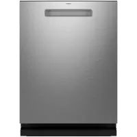 Ge Profile 24-inch Top Control Dishwasher With Microban Antimicrobial Protection And Sanitize Cycle In Fingerprint Resistant Stainless Steel