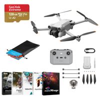 DJI Mini 3 Pro Drone with RC-N1 Remote Controller, Bundle with Corel PC Photo & Video Editing Software, 128GB Memory Card, Folding Landing Pad
