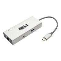 Tripp Lite USB C to HDMI Docking Station Adapter w/ USB-A Hub  USB-C PD Charging  Gigabit Ethernet Port  USB Type C  USB-C  USB TYpe-C - docking station - HDMI