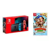 Nintendo - Switch 1.1 (Red/Blue) + Donkey Kong Country Tropical Freeze