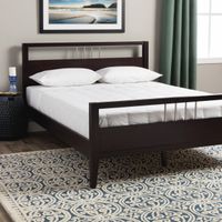 Chrome Accented Queen-size Platform Bed - Queen