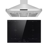 2 Piece Kitchen Appliances Packages Including 30" Induction Cooktop and 30" Wall Mount Range Hood - 30"