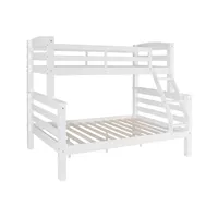 Eastlynn Twin Full Bunk Bed White