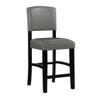 Monte Carlo Faux Leather 24.17-inch Counter Stool - Grey