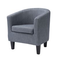 Antonio Upholstered Club Chair - Blue Grey