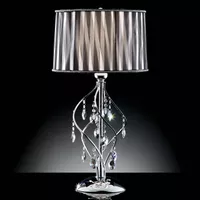 Glam Hanging Crystal Table Lamp in Black...