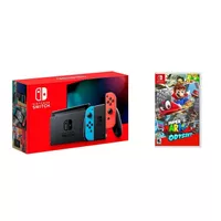 Nintendo - Switch 1.1 (Red/Blue) + Super Mario Odyssey BUNDLE