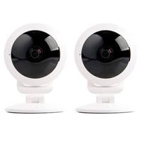 Vivitar 2 Pack IPC-117 1080p Full HD Wi-Fi Smart IP Camera with 360 Degree View Angle Lens, White