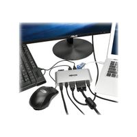 Tripp Lite USB 3.1 Gen 1 USB C Docking Station w/ USB-A HDMI VGA mDP Gigabit Ethernet Mem Card 3.5 mm & USB-C Charge 4K @ 30Hz USB-C USB Type C USB Type-C - docking station