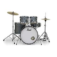Pearl Roadshow Drum Set 5-Piece Complete Kit with Cymbals and Stands, Charcoal Metallic (RS525SC/C706)